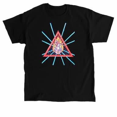 College Of Thelema Tshirt: Burning Hearts tshirt: Harpocrates